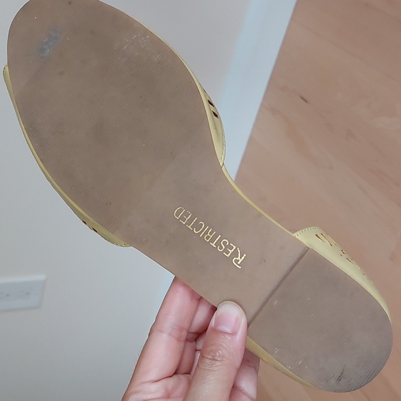 Yellow Open Toe Flats Sandals - Picture 8 of 16